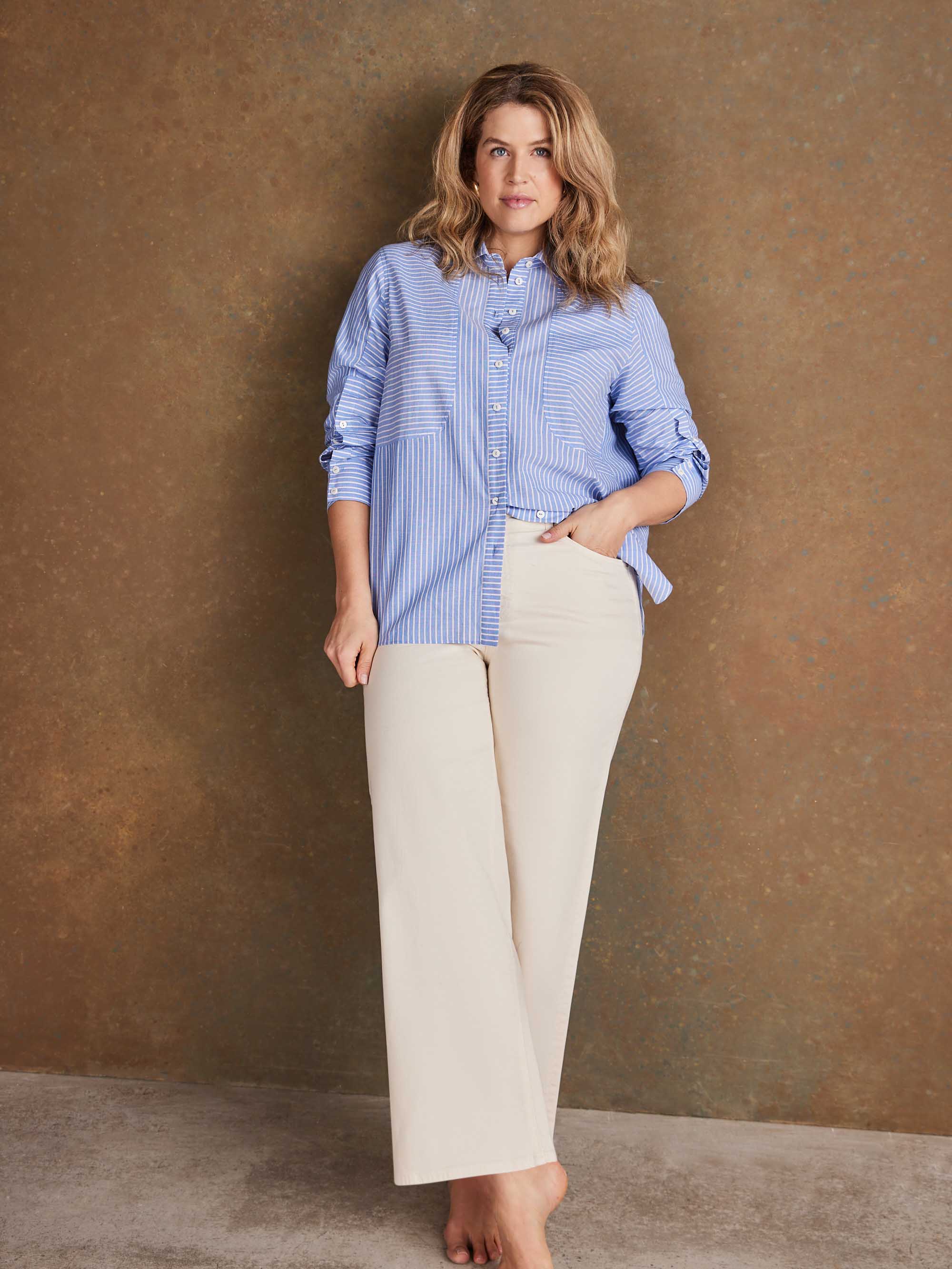 Petite Ecru Wide Leg Jeans - Image 7